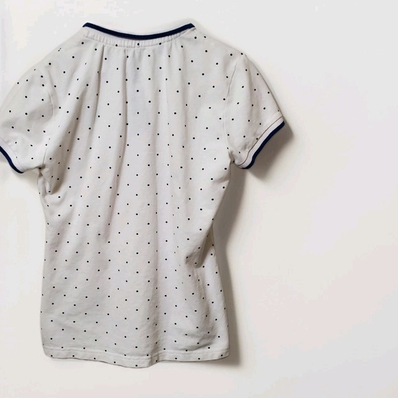 Woman's US Polo ASSN Polo  SIZE: Small S‎ White Blue Polka dots - Picture 4 of 4